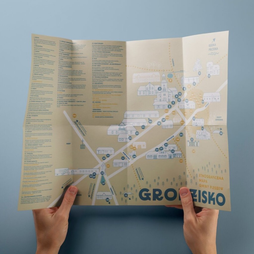 Magdalena Sobczak stworzyła mapę etnograficzną wsi Grodzisko. Pracowała nad nią blisko rok. Niedawno trafiła do rąk mieszkańców. 
