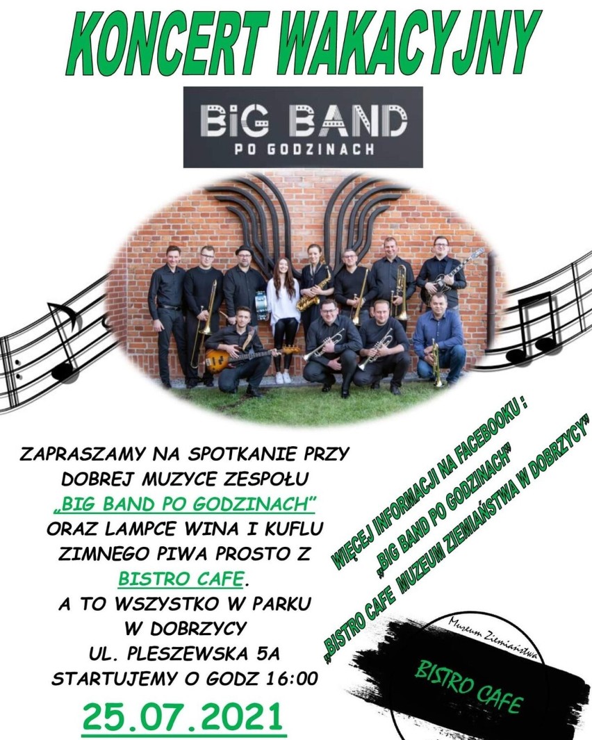 Zespół Big Band "Po Godzinach" w niedzielę wystąpi w dobrzyckim parku