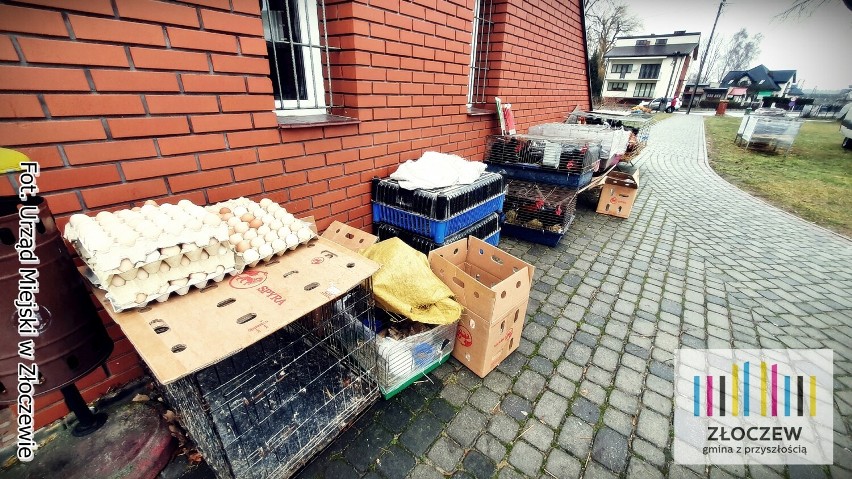 Targowisko miejskie w Złoczewie. Otwarcie niebawem. Jak wyglądał jeden z ostatnich dni handlu w tymczasowym miejscu? ZDJĘCIA