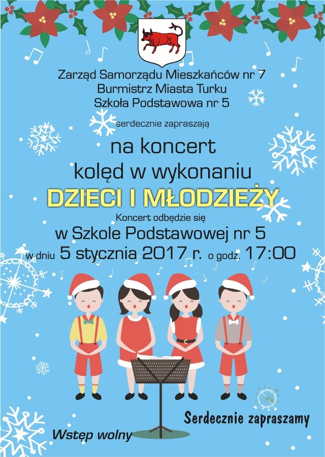 Koncert kolęd w Szkole Podstawowej nr 5 w Turku