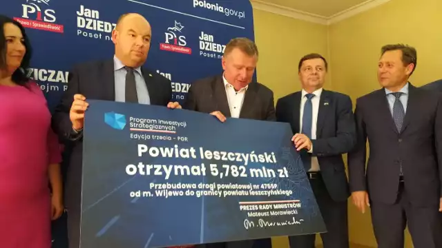 Powiat leszczyński  przebudowa drogi powiatowej od Wijewa do granicy powiatu leszczyńskiego - 5 mln 782 tys. zł