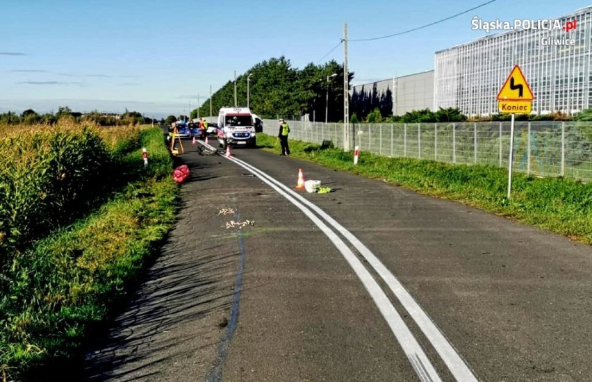 Tragiczny wypadek w Paczynie k. Pyskowic. Zginął 33-letni rowerzysta