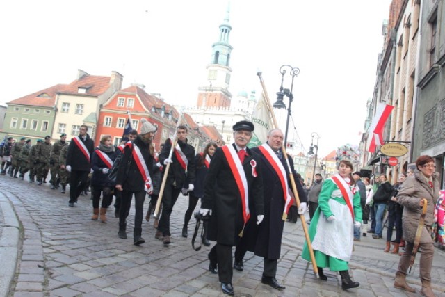 Powstanie Wielkopolskie - młodzież z ZS nr 1 we Wronkach na obchodach w Poznaniu