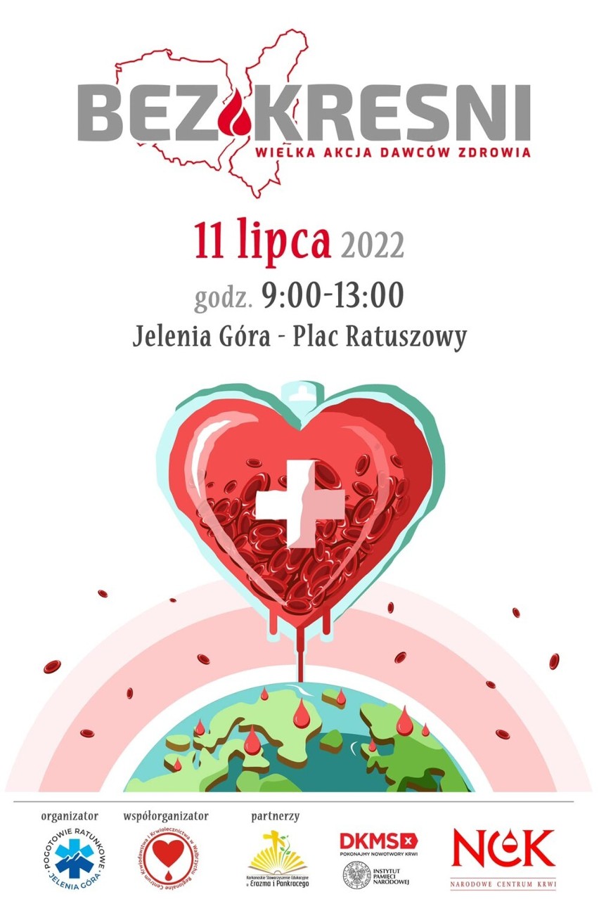 "BezKresni - Wielka Akcja Dawców Zdrowia" - już w poniedziałek 11.07 na Placu Ratuszowym!