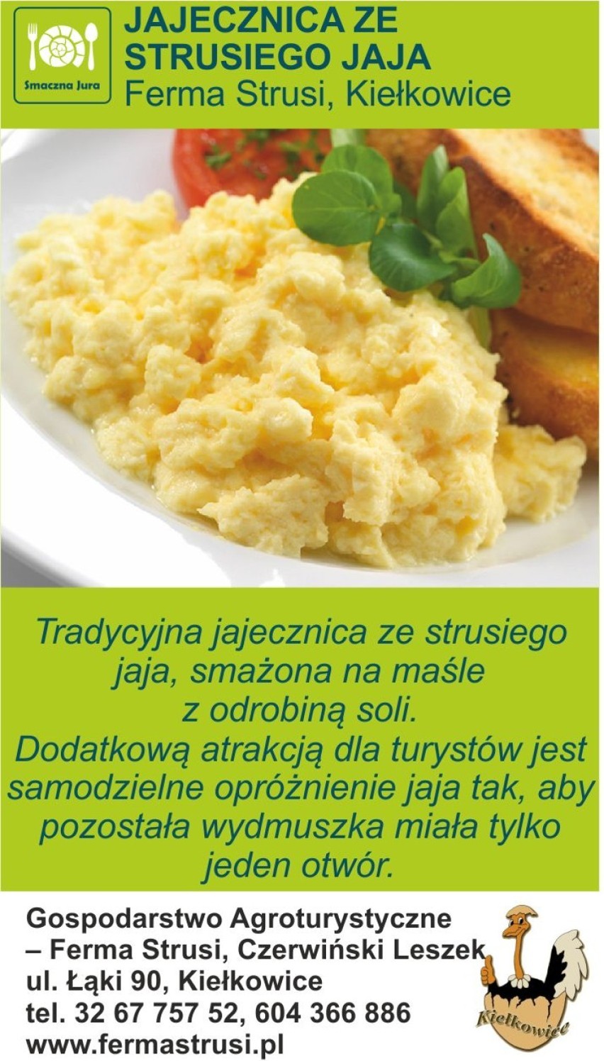 Jajecznica ze strusiego jaja
Ferma strusi, Kiełkowice