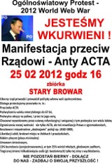 Manifestacja przeciw Rządowi. Anty ACTA w Poznaniu [MATERIAŁ INTERNAUTY]
