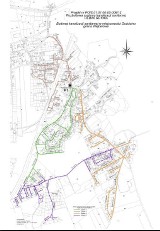 Mapa projektu kanalizacji w Gościcinie