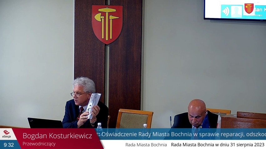Bogdan Kosturkiewicz, przewodniczący rady miasta w Bochni...