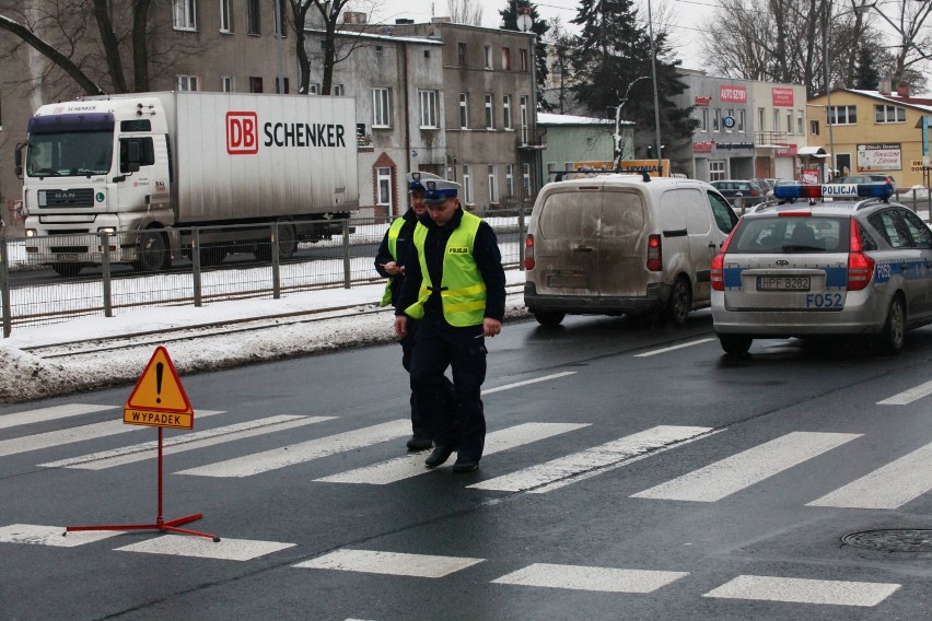 Potrącenie pieszej na Pabianickiej