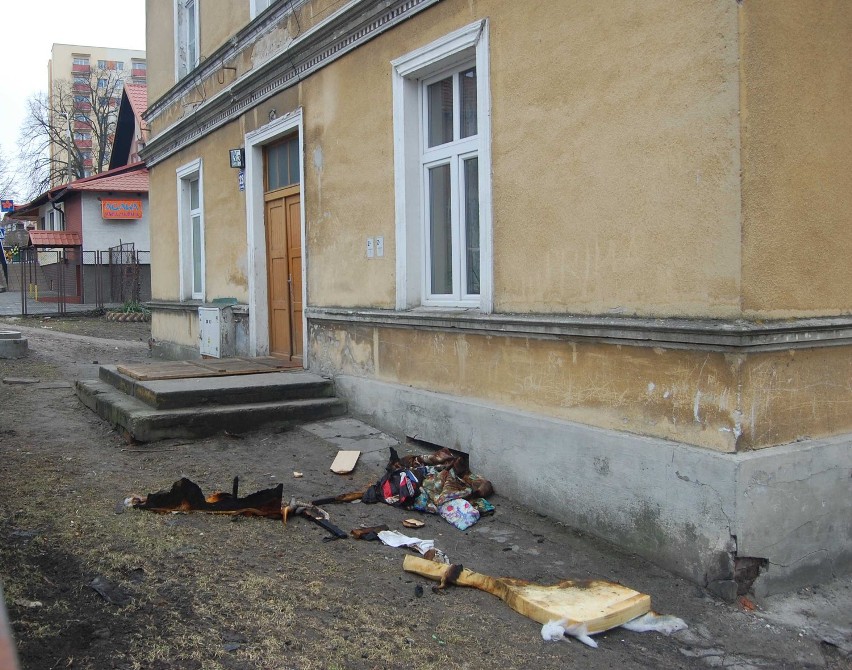 Pożar w budynku mieszkalnym przy ul. Żeromskiego