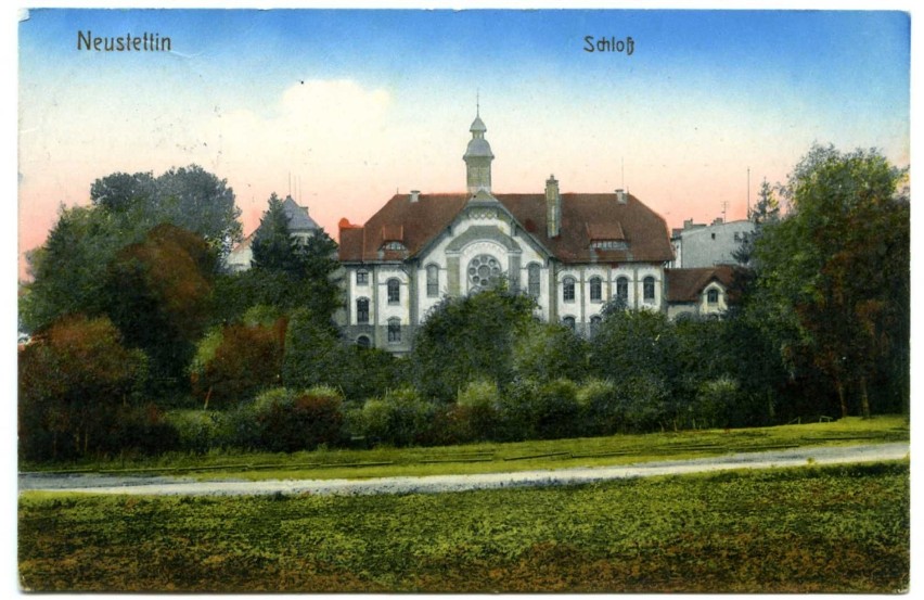 Wschodnie skrzydło zamku w Szczecinku, początek XX wieku