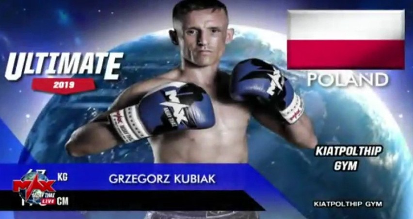 Grzegorz Kubiak, świebodziński fighter z Manchesteru, wygrał na punkty walkę z młodym tajskim przeciwnikiem