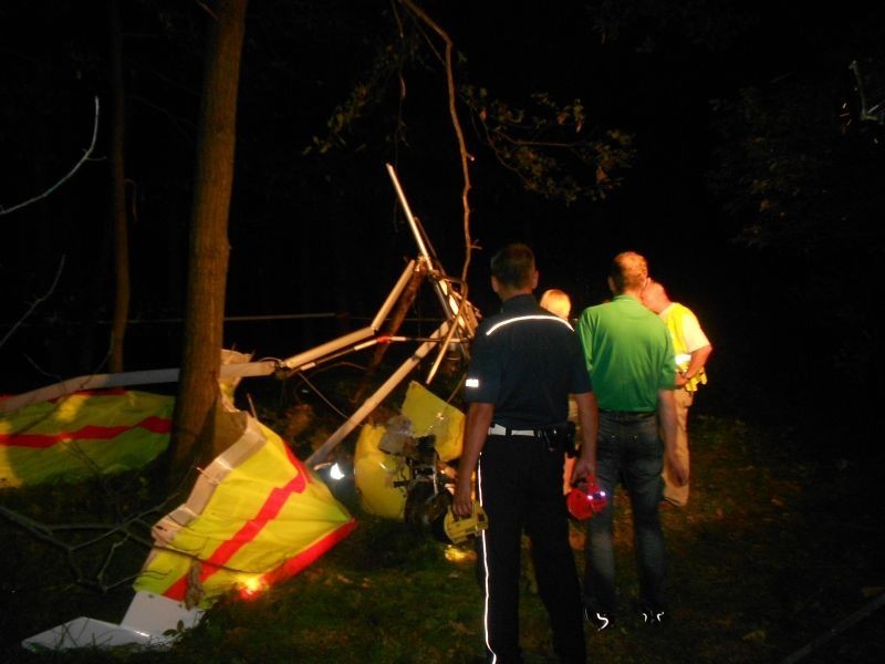 Wypadek motolotni w Rybniku: Nie żyją dwie osoby