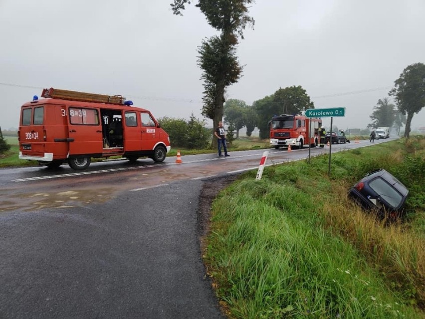 Wypadek w Karolewie na drodze krajowej 56. Zderzyły się 2...