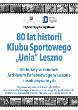 80 lat Historii Klubu Sportowego "Unia" Leszno - wystawa czynna na dworcu PKP w Lesznie