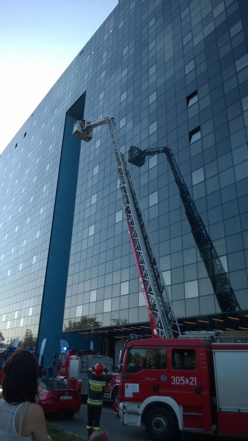 Pożar w hotelu Hilton w Łodzi