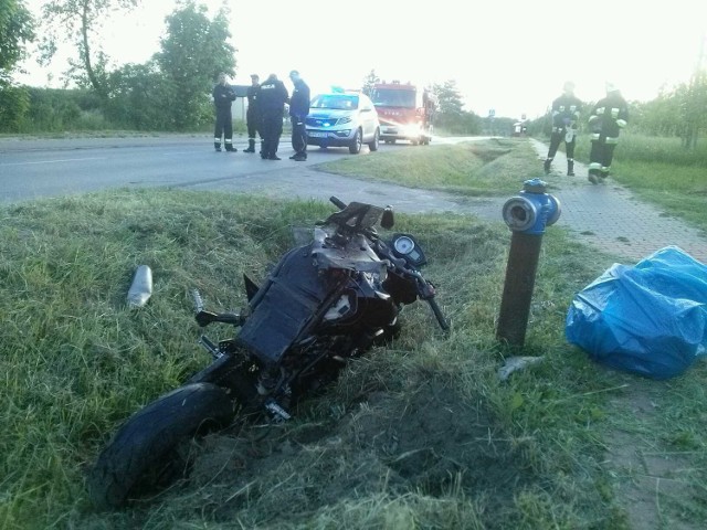 Wypadek motocyklisty w Opocznie