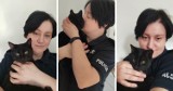 Policjantka z Miastka z wielkim sercem. Przygarnęła czarnego kotka. Będzie jej przynosić szczęście?