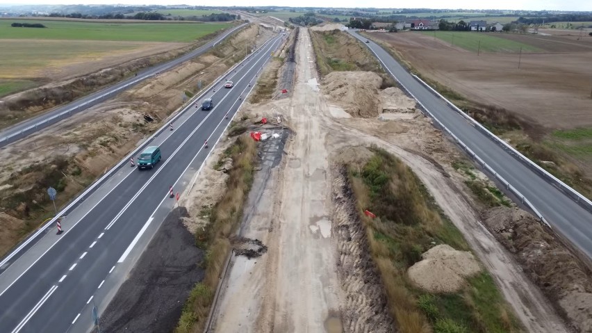 Budowany odcinek drogi S5 Świecie Południe - Bydgoszcz...