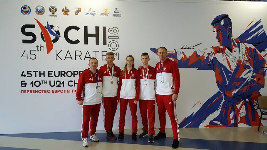 Historyczne medale pleszewskich karateków na Mistrzostwach Europy w Soczi