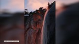 Ognisty wodospad Horsetail Fall [wideo]