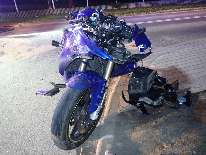 Pijany motocyklista uderzył w seata w Szczerbicach