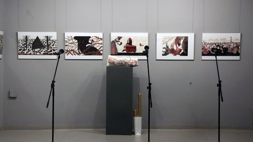 Otwarcie wystawy Adama Wójcickiego "Lęk kandyzowany" w Legnicy