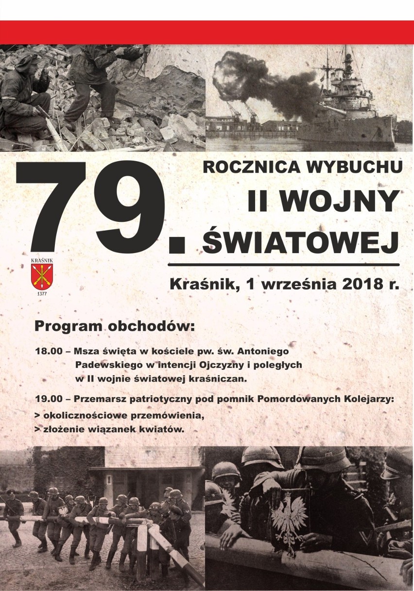 Kraśnik. Rocznica wybuchu II wojny światowej – zaplanowano dwie uroczystości