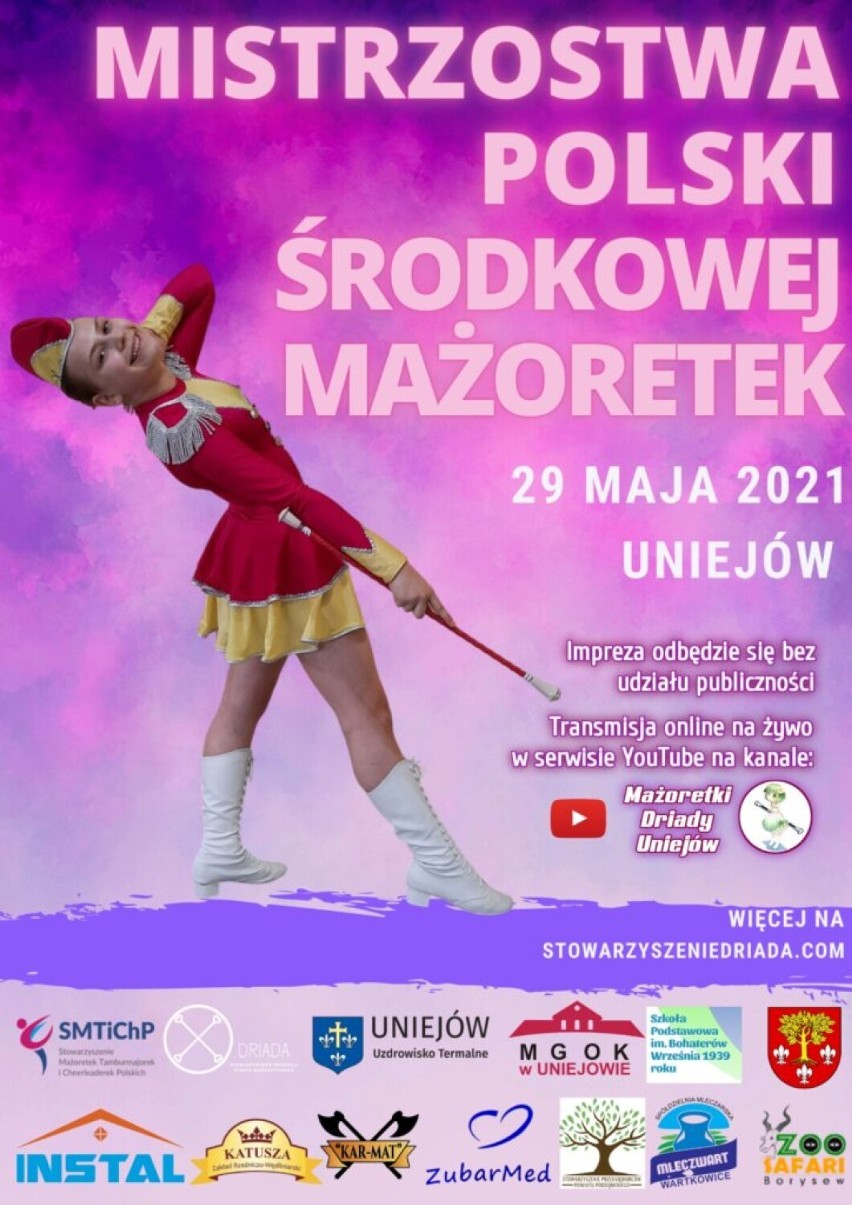 Mistrzostwa Polski Środkowej Mażoretek odbędą się w Uniejowie. Będzie transmisja on-line