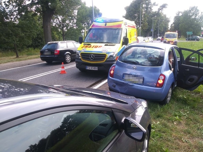 Na drodze wjazdowej do Gorzowa zderzyło się pięć aut