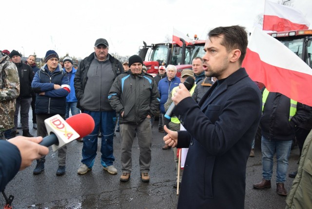 Wiceminister Michał Kołodziejczak na spotkaniu z rolnikami w Goświnowicach