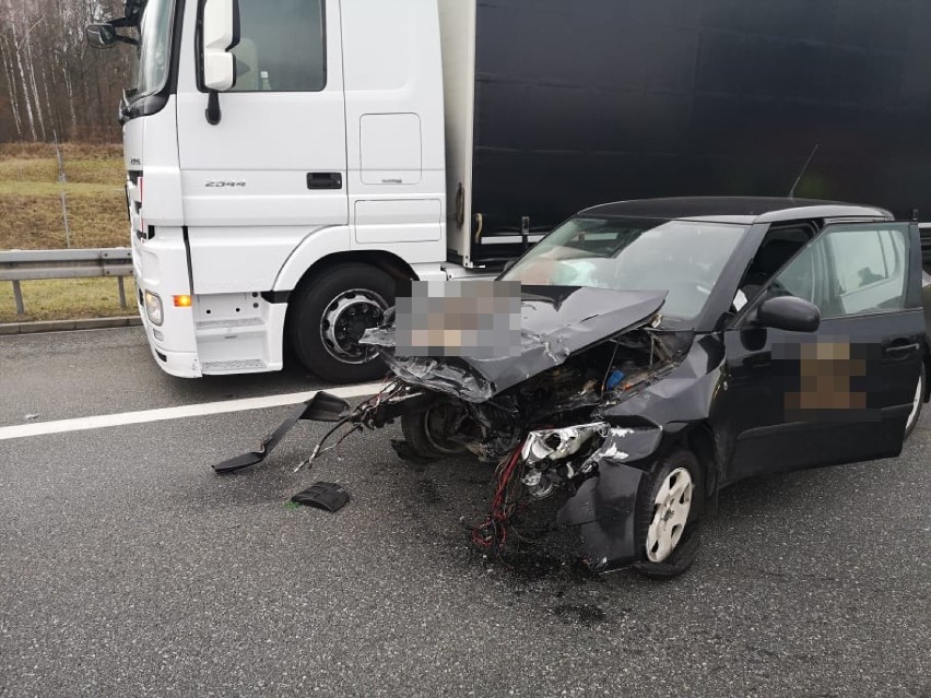 Wypadek na autostradzie A2 pod Wąsowem! Trasa zablokowana! [ZDJĘCIA][WIDEO]