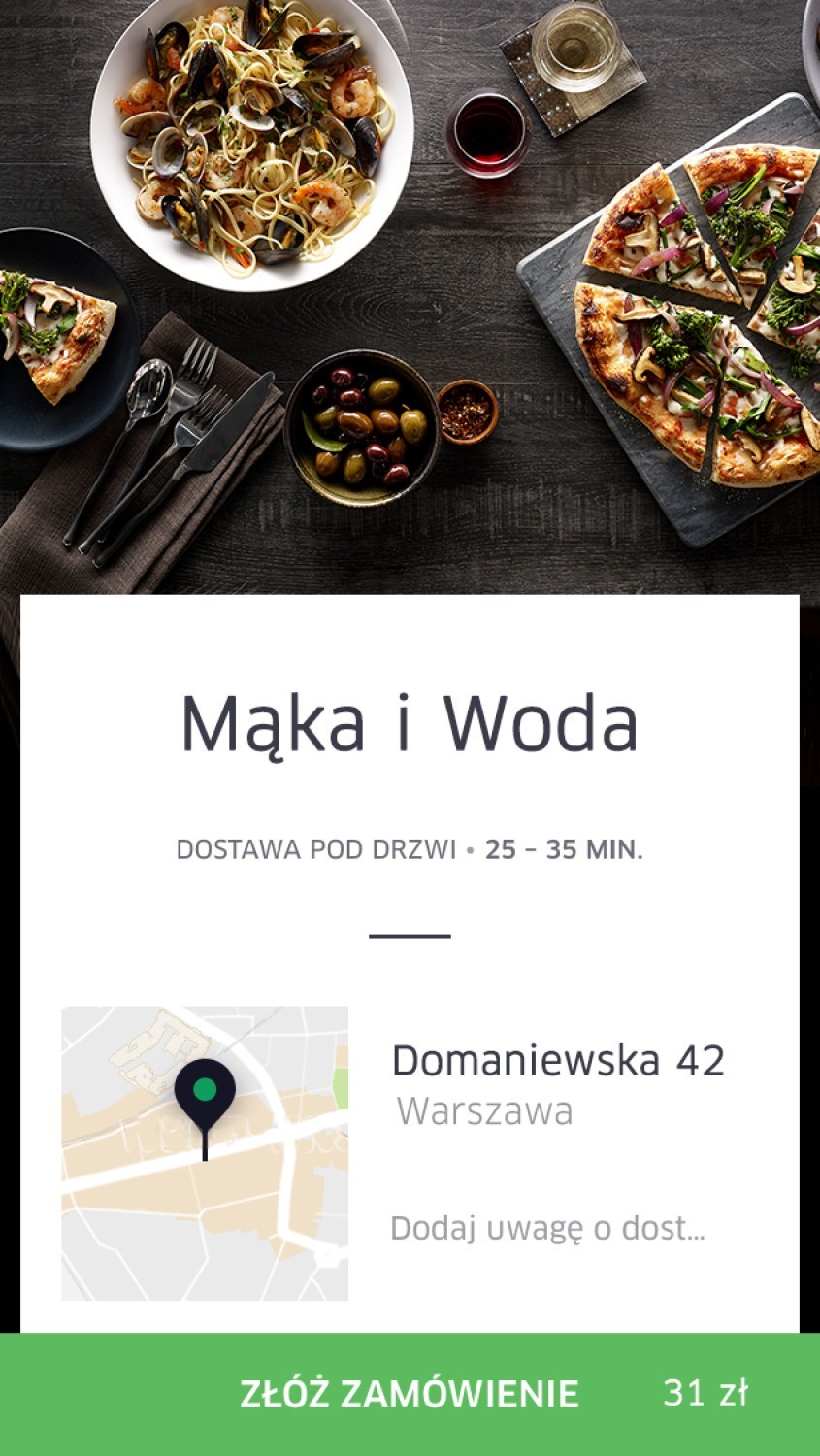 Zamów jedzenie Uberem. UberEats już działa, na razie tylko w...