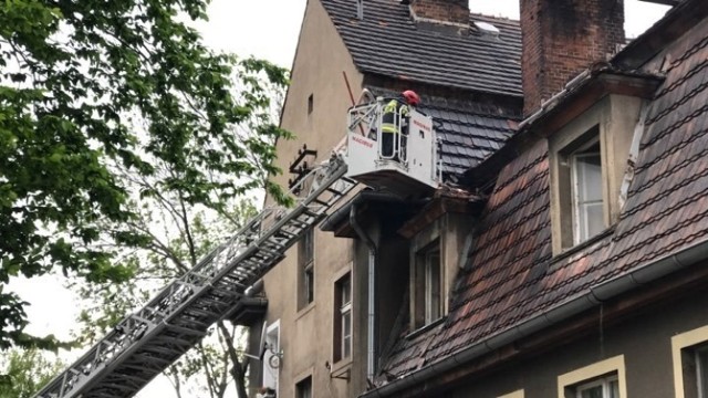 Pożar budynku wielorodzinnego przy ulicy Magazynowej w Opolu