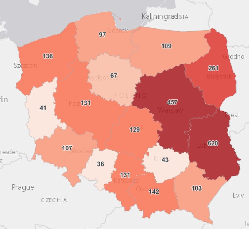 2640 zakażeń COVID-19 w Polsce. W powiatach oświęcimskim, wadowickim, chrzanowskim i olkuskim też są nowe przypadki.