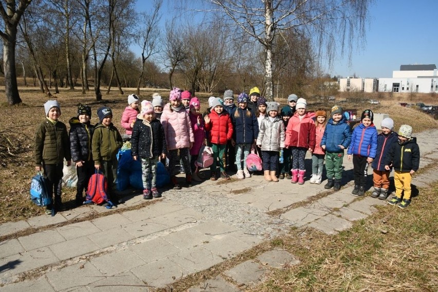 Przedszkolaki sprzątały okolice Ogrodu Botanicznego w Kielcach. Zobaczcie zdjęcia i wideo