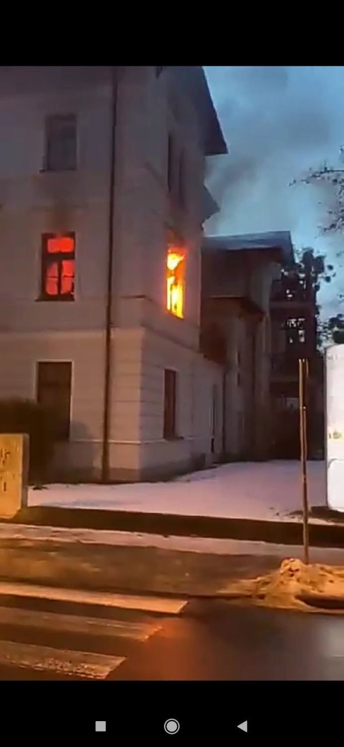 Pożar hotelu w Ciechocinku