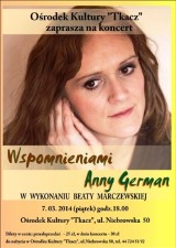 Anna German na Dzień Kobiet: Dwa koncerty jej piosenek w Tomaszowie