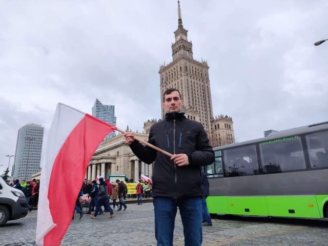 Na protest do Warszawy pojechało około 50 rolników z powiatu chełmińskiego