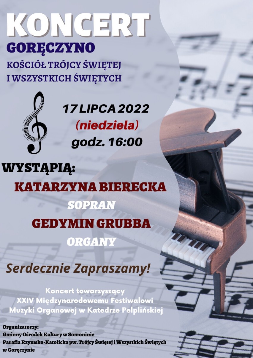 W niedzielę, 17 lipca koncert w kościele w Goręczynie
