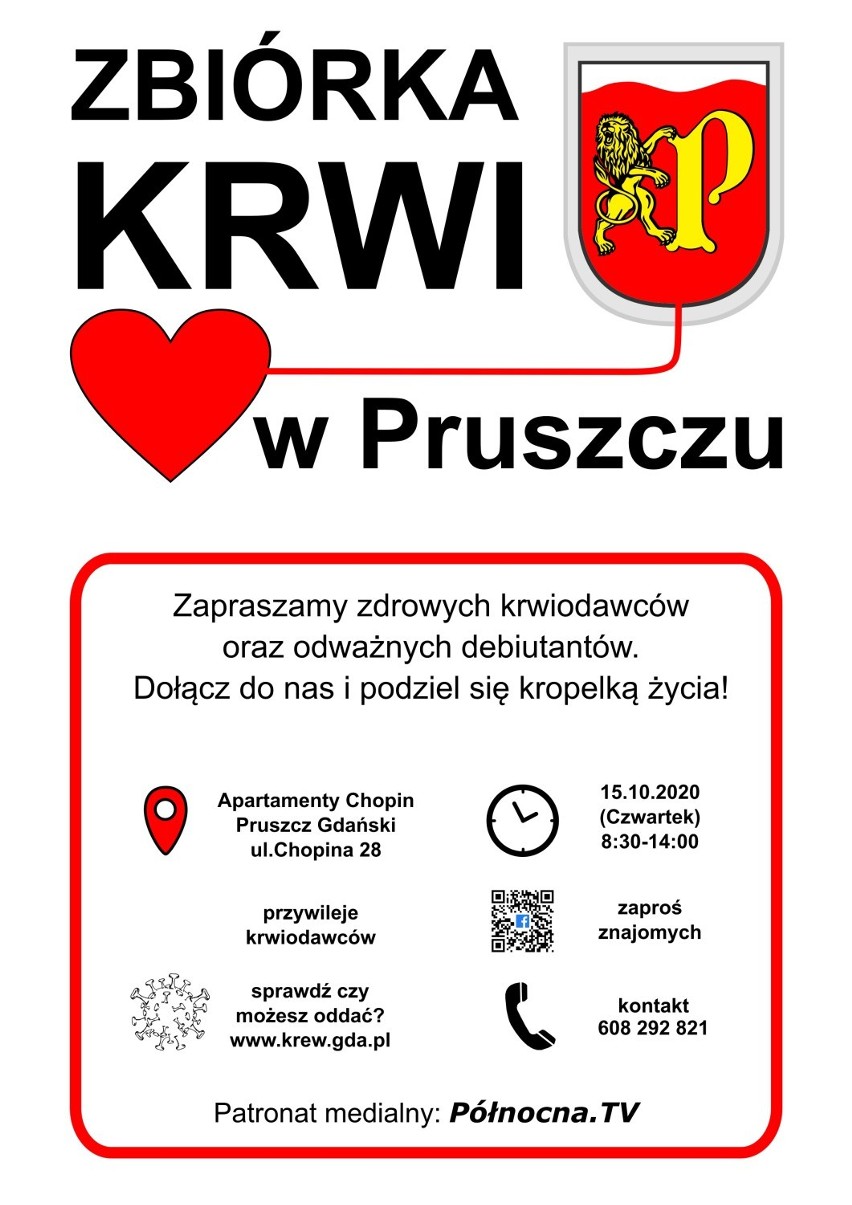 Zbiórka krwi w Pruszczu Gdańskim i pomoc dla uchodźców z Mori. Włącz się do akcji, uratuj komuś życie!