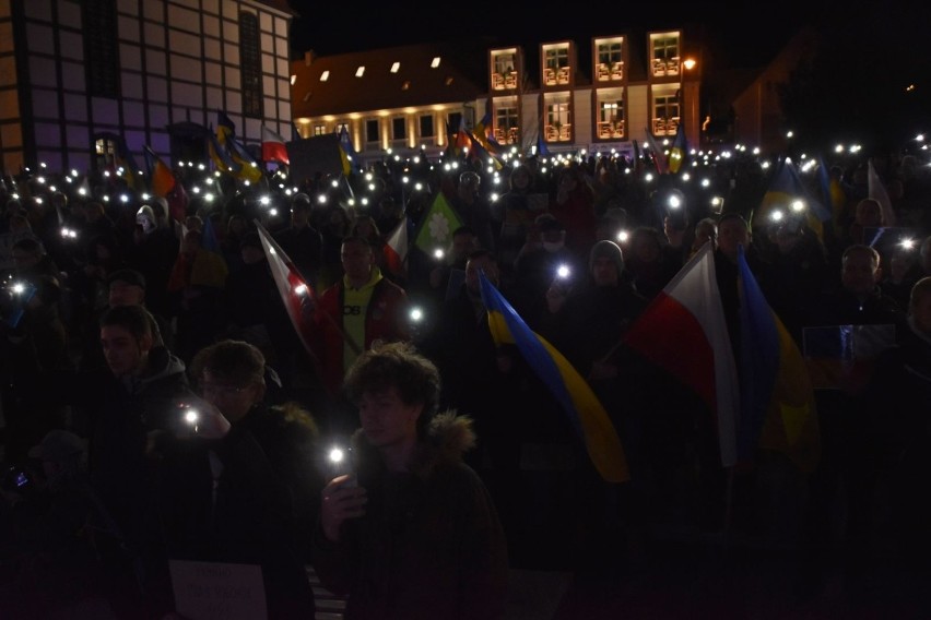 Wiec poparcia dla Ukrainy w Zielonej Górze, 24 lutego 2022...