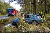 Wypadek w Murowańcu. Jechali pijani samochodem i rozbili się na drzewie. ZDJĘCIA