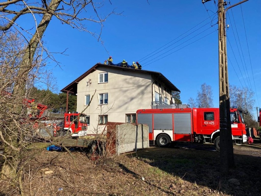 Pożar domu w Korczyskach w gminie Sędziejowice ZDJĘCIA