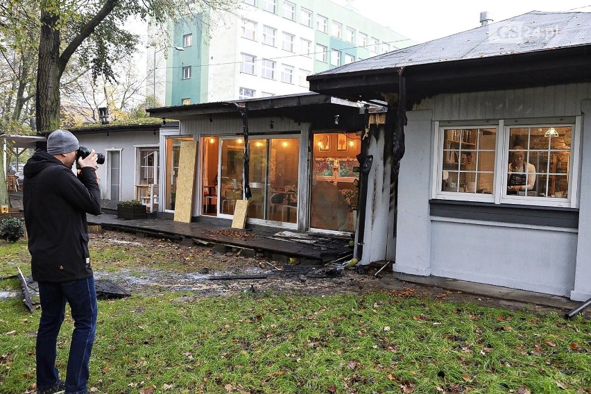 Ktoś podpalił kawiarnię Biancafe w Szczecinie? Trwa śledztwo [ZDJĘCIA]