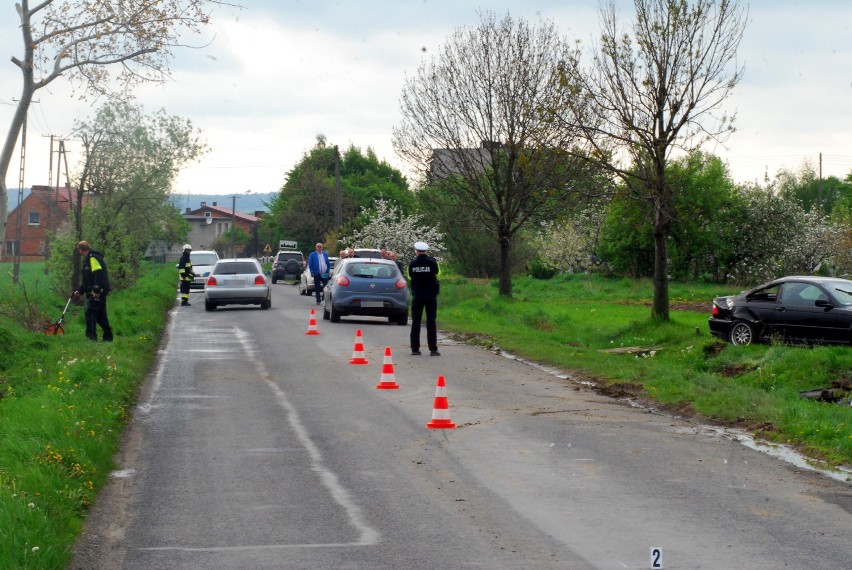 Wypadek w Kamieniu: Samochód wypadł z drogi