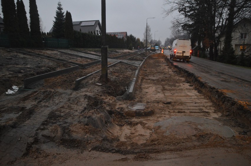 Trwa przebudowa ulicy Kujawskiej w Miastku