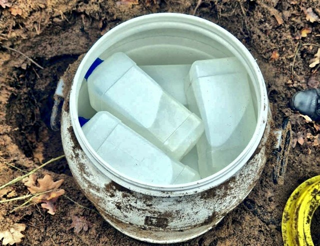 Narkotyki były zakopane w lesie w okolicach Górska pod Toruniem
