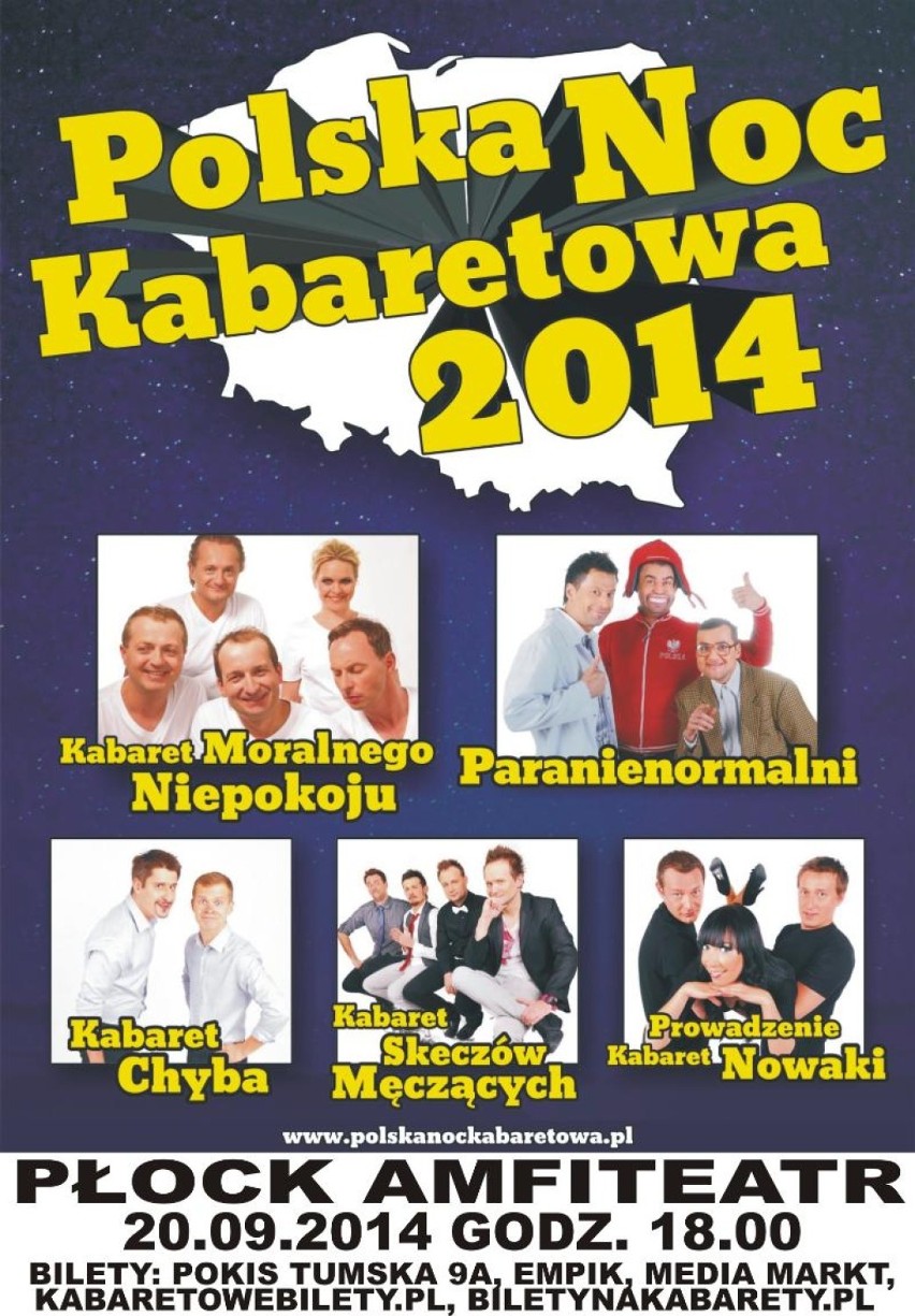 Polska Noc Kabaretowa 2014 w Płocku. Mamy dla Was trzy...