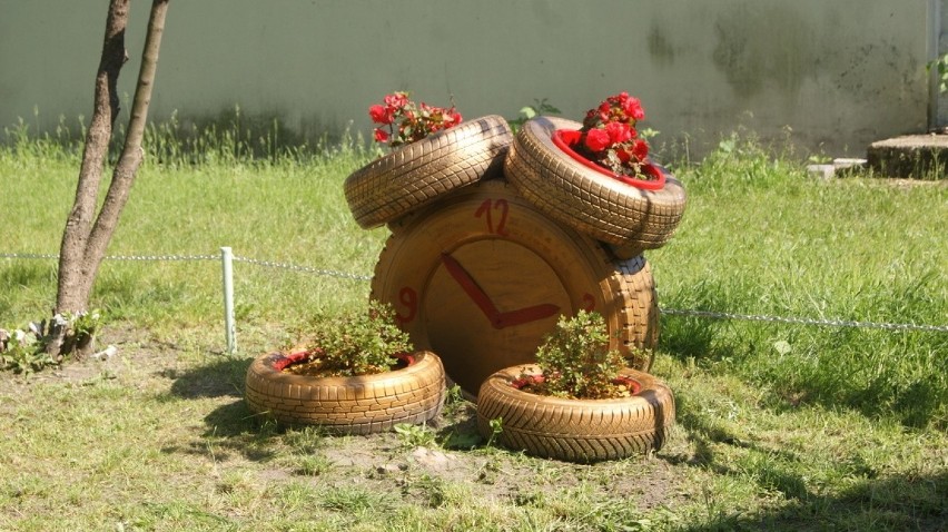Przy jednym z bloków w Skierniewicach mieszkańcy urządzili sobie piękny ogródek [ZDJĘCIA]